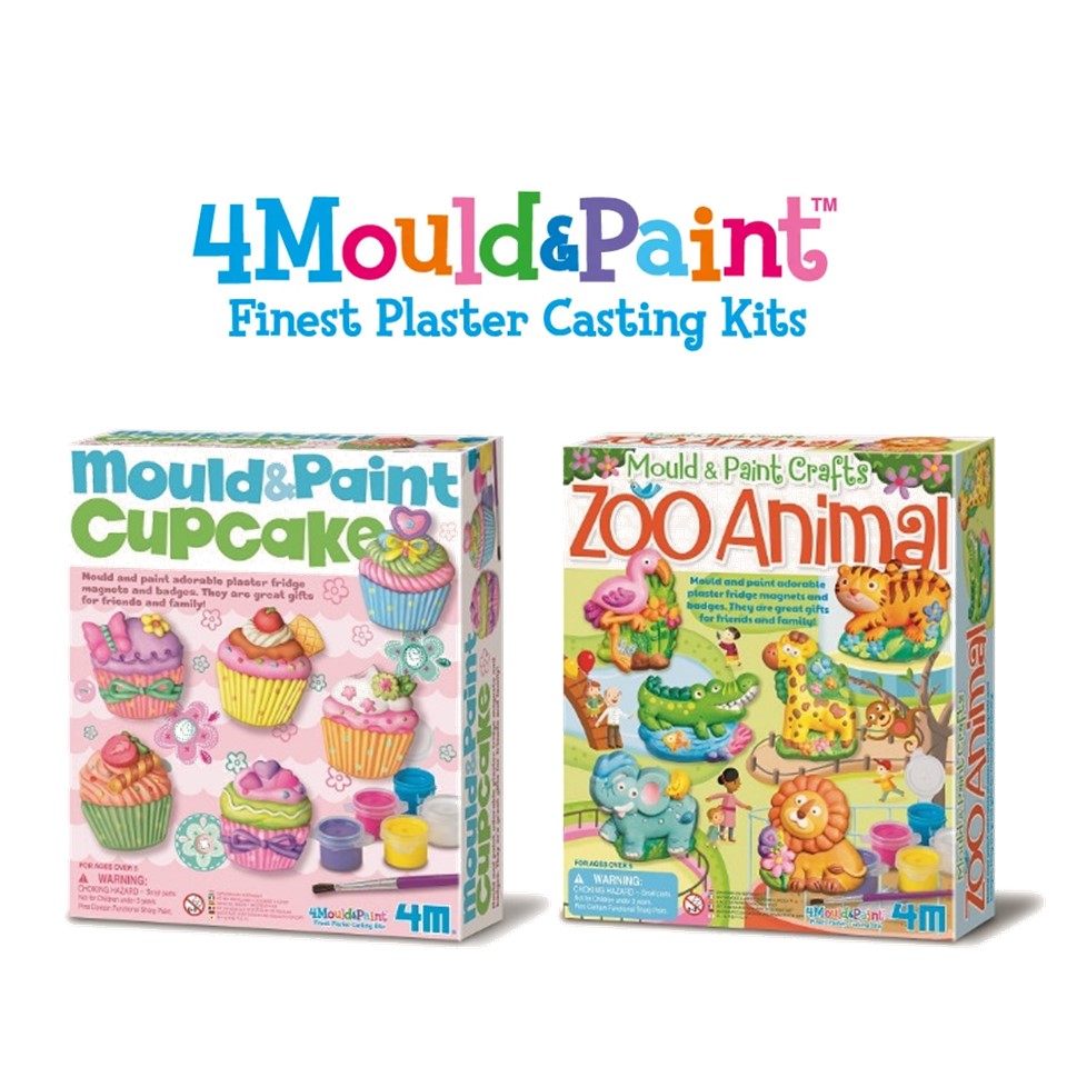 4M Mould & Paint Twin Pack : Cup Cake + Zoo Animal | Isetan KL Online Store