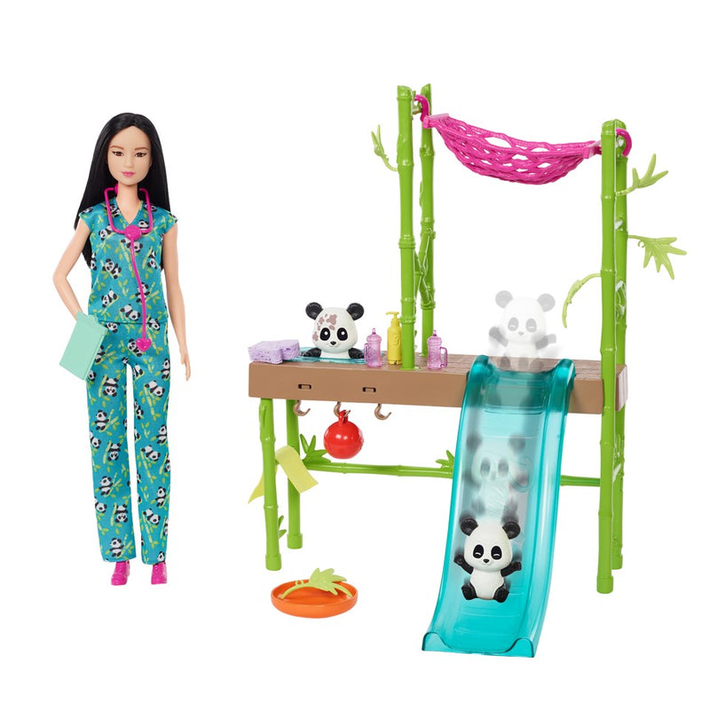 HKT77 Barbie Panda Rescue Playset with Doll