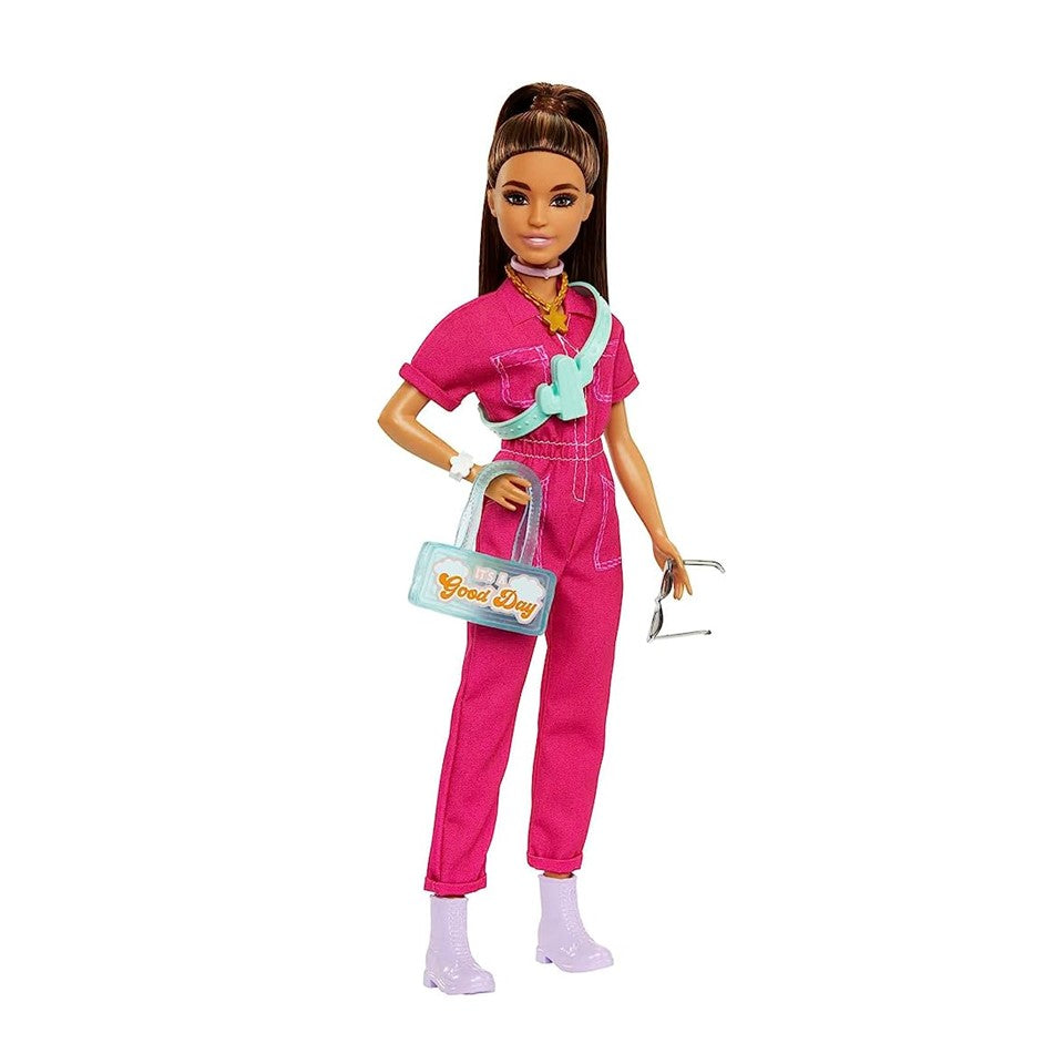 HPL76 Movie Barbie Doll in Trendy Pink Jumpsuit