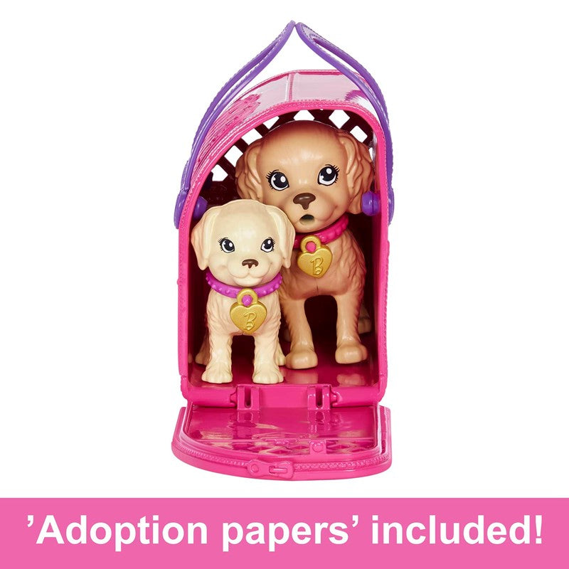 HKD86 Barbie Pup Adoption Playset