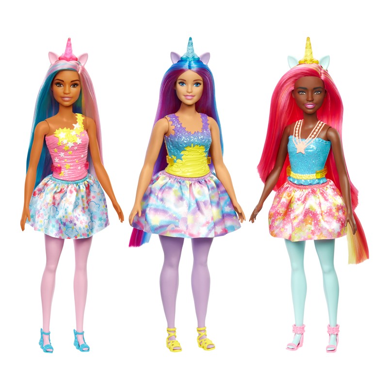 HGR18 Barbie Fairytale Core Unicorn Doll (Assorted)