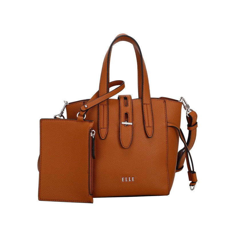 ELLE Herene Carry Bag (Brown) | Isetan KL Online Store