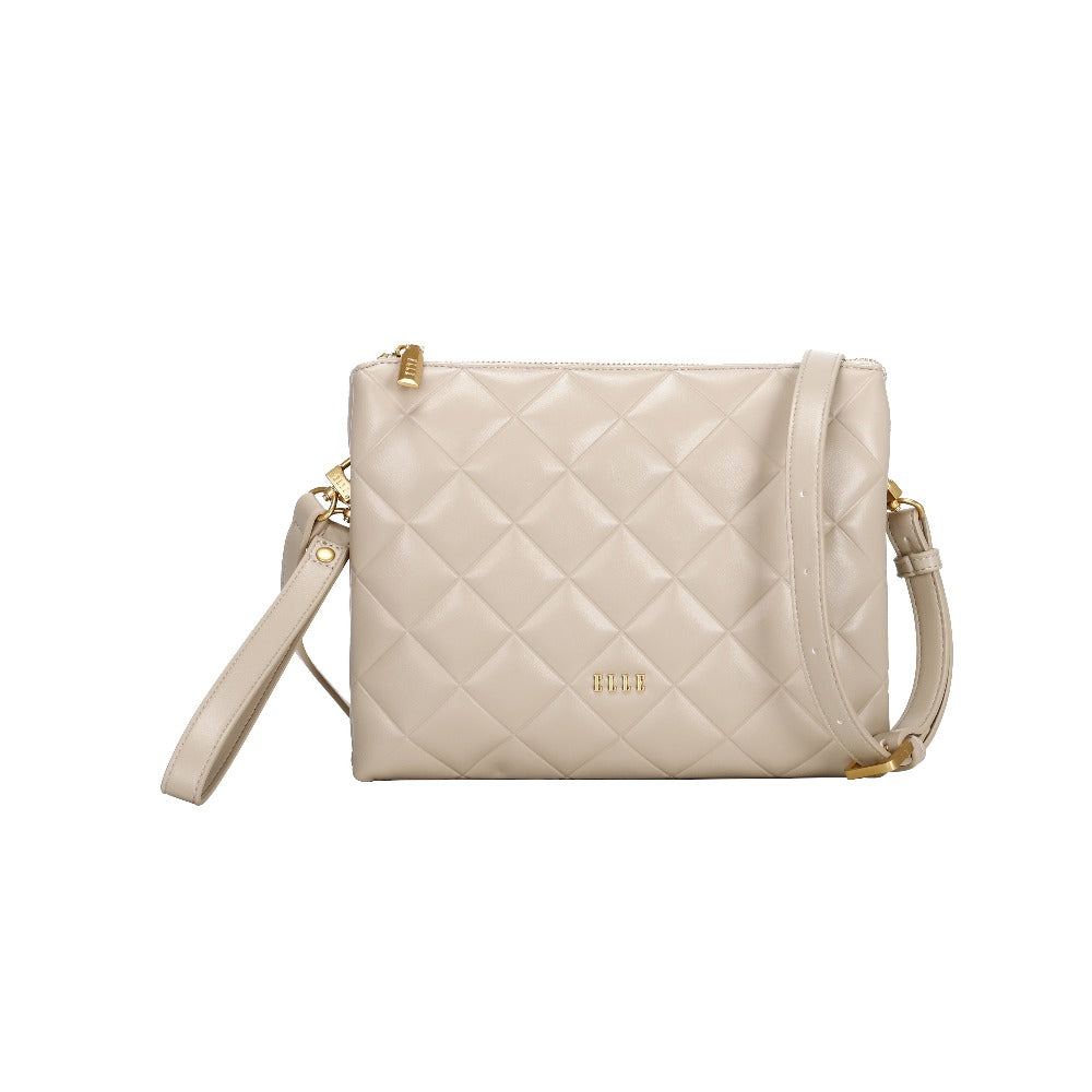 ELLE Joelle sling Bag (Beige) | Isetan KL Online Store
