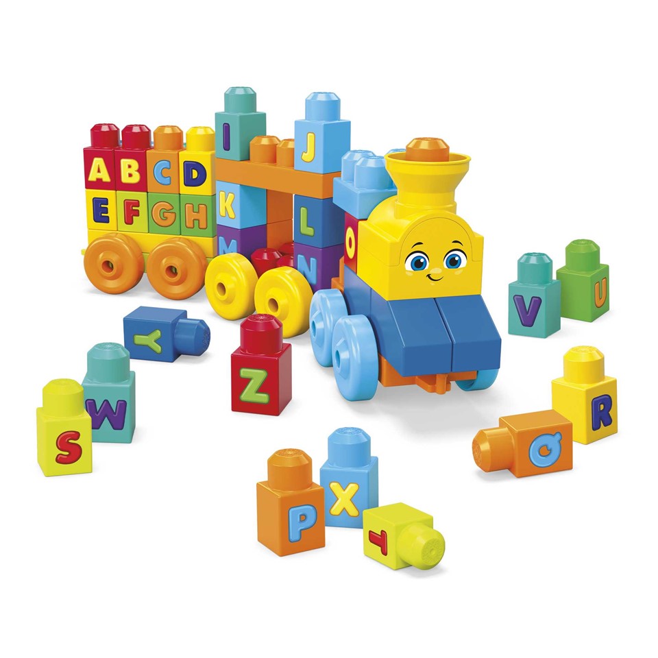 MEGABLOKS FWK22 Toy Blocks ABC Musical Train With Sounds And Music (50 Pieces) for Toddler | Isetan KL Online Store