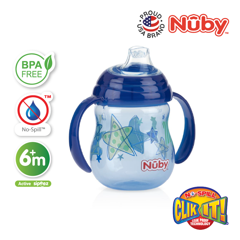 NUBY NB10320 Grip N Flip Sippy Cup Assorted (270ml/9oz) | Isetan KL Online Store