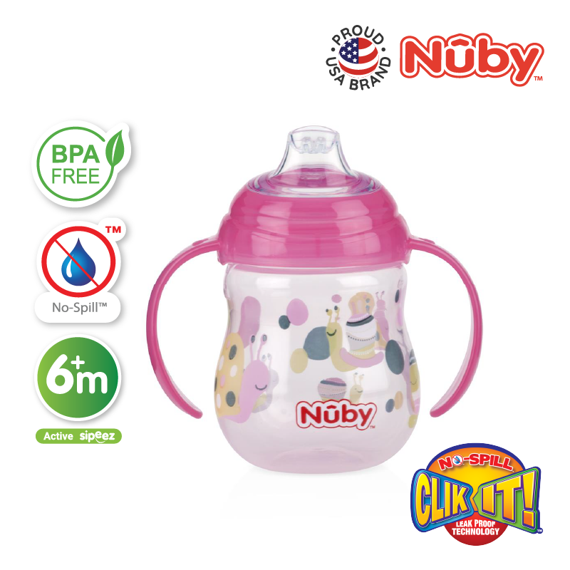 NUBY NB10320 Grip N Flip Sippy Cup Assorted (270ml/9oz) | Isetan KL Online Store