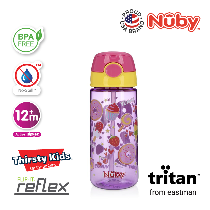 NUBY NB10563 Tritan Flip-it Active Cup Assorted (532ml/18oz) | Isetan KL Online Store