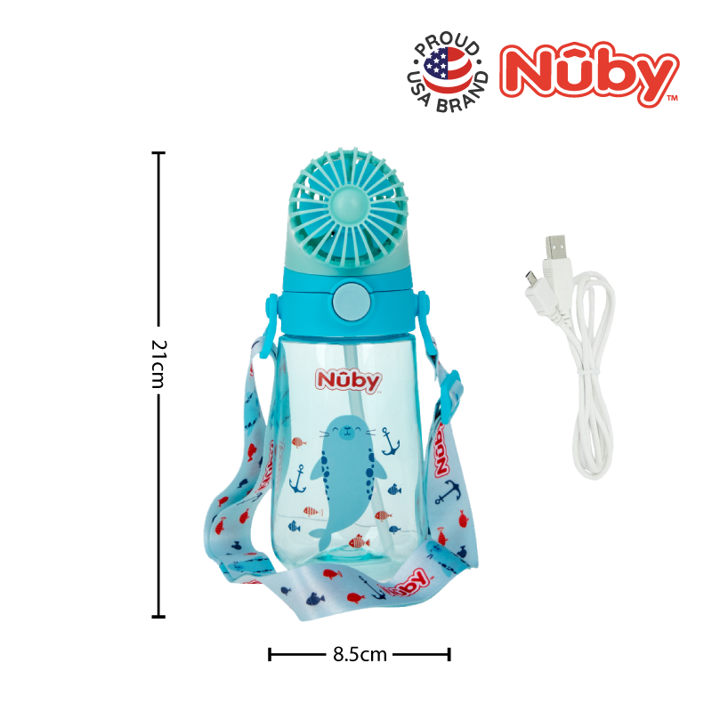 NUBY NB10747 Fan Cup with Strap (560ml/18oz) | Isetan KL Online Store