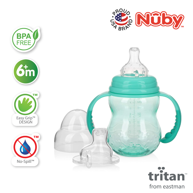 NUBY NB1748 Tritan WN Cup Handle Assorted (240ml/8oz) | Isetan KL Online Store