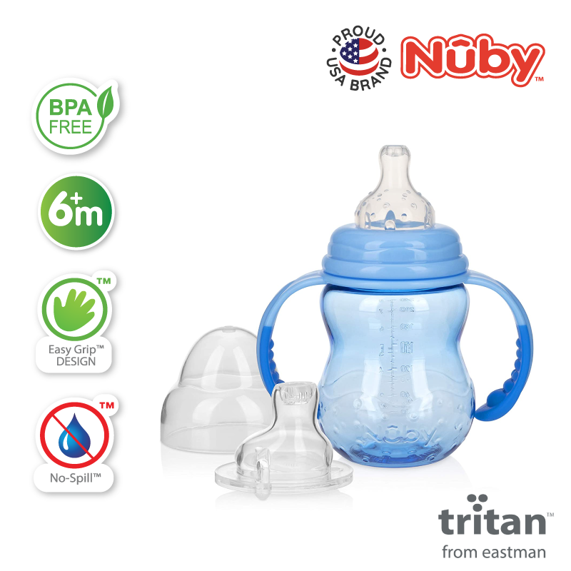 NUBY NB1748 Tritan WN Cup Handle Assorted (240ml/8oz) | Isetan KL Online Store