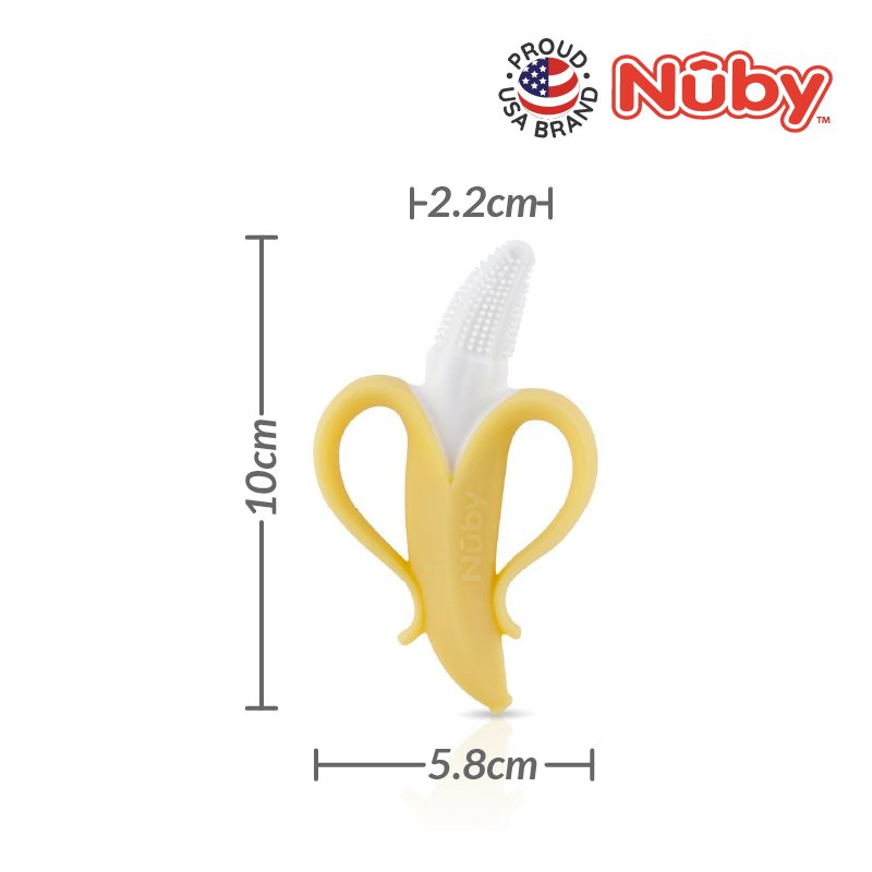 NUBY NB782 Toothbrush Banana 360 Degree Bristles Assorted (1pc) | Isetan KL Online Store