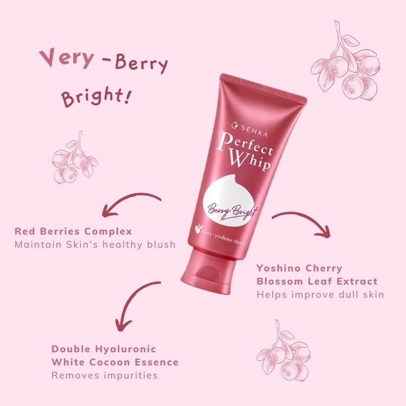 SENKA Perfect Whip Berry Bright 100g | Isetan KL Online Store