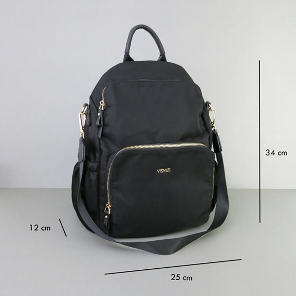 VENUS Carine Nylon Backpack (Black) | Isetan KL Online Store