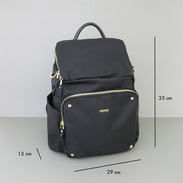 VENUS Daniella Nylon Backpack (Black) | Isetan KL Online Store