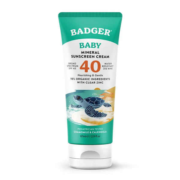 BADGER Baby Mineral Sunscreen Cream SPF 40 87ml | Isetan KL Online Store