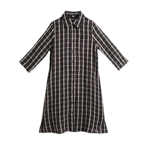 CICADA 3/4  Sleeve Length Shirt Dress (BLACK) | Isetan KL Online Store