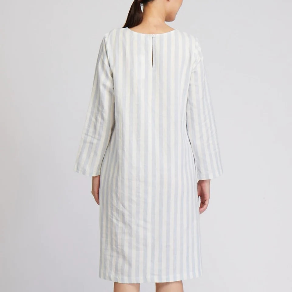 CICADA Long Sleeve A-Line Dress (Light Blue) | Isetan KL Online Store