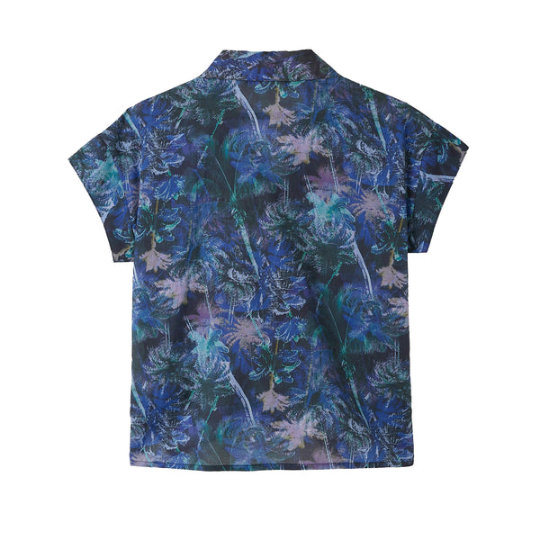 CICADA Short Sleeves Open Collar Shirt (Navy) | Isetan KL Online Store