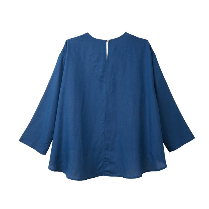CICADA Two-way Loose-fit Blouse (Blue) | Isetan KL Online Store