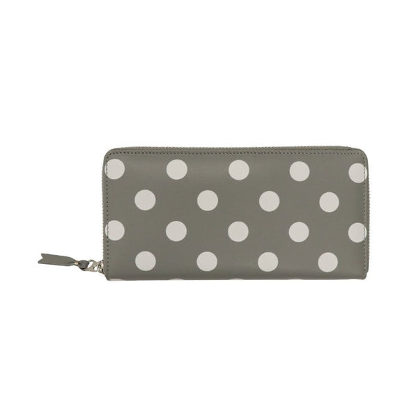 COMME DES GARCONS PLAY SMALL WALLET (POLKA DOTS PRINTED GREY) | Isetan KL Online Store