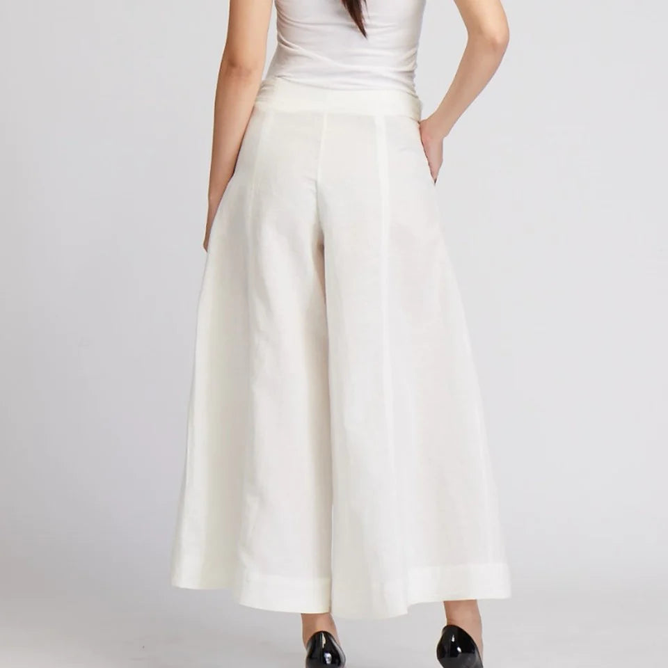 CULTIVATION Flare Culottes (White) | Isetan KL Online Store