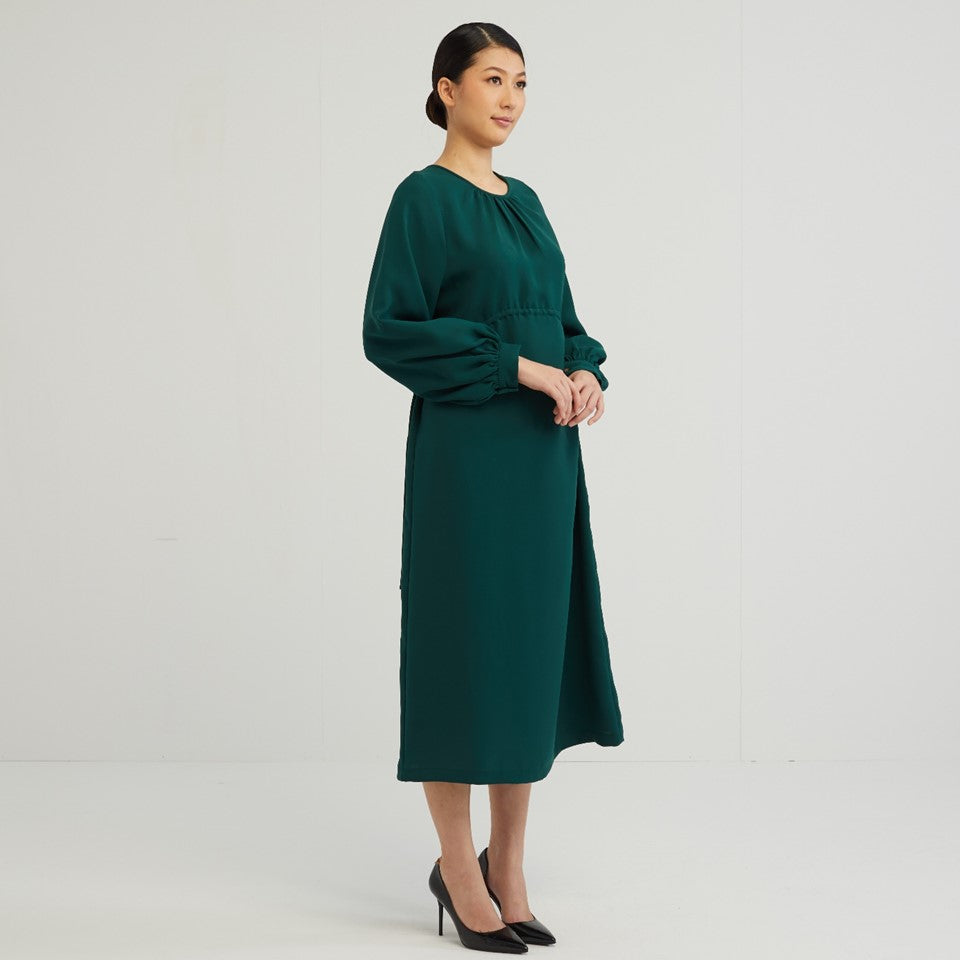 CULTIVATION Long Sleeve Dress (Green) | Isetan KL Online Store