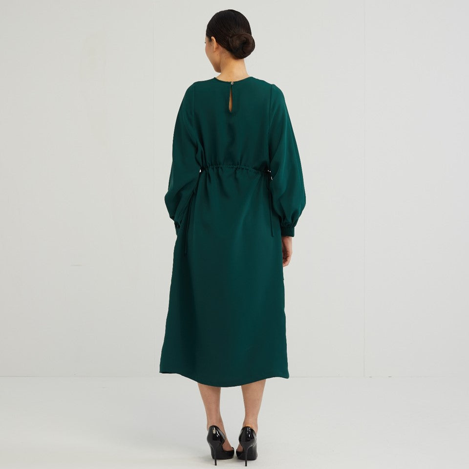 CULTIVATION Long Sleeve Dress (Green) | Isetan KL Online Store