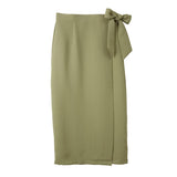 CULTIVATION Maxi Belted Wrap Skirt (Green) | Isetan KL Online Store