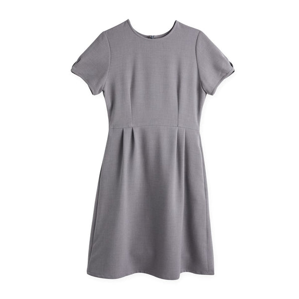CULTIVATION Short Sleeve Fit & Flare Dress (Grey) | Isetan KL Online Store