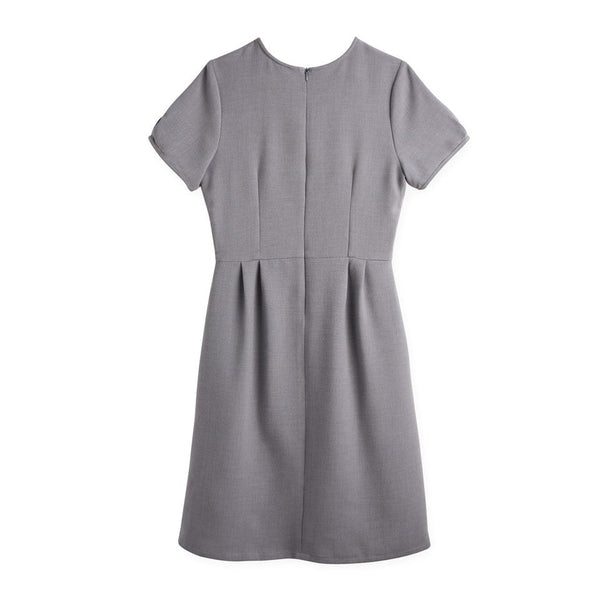 CULTIVATION Short Sleeve Fit & Flare Dress (Grey) | Isetan KL Online Store