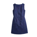 CULTIVATION Sleeveless Fit & Flare Dress (Blue) | Isetan KL Online Store