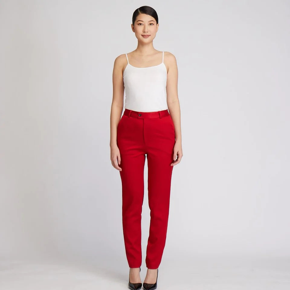 CULTIVATION Slim Cut Trousers (Red) | Isetan KL Online Store