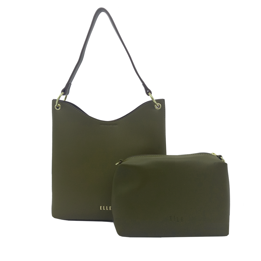 ELLE Evelyn Hobo Bag (Military Green) | Isetan KL Online Store