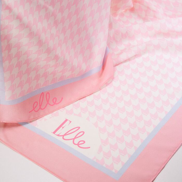 ELLE Hidden Elle Square Scarf in Crystal Pink | Isetan KL Online Store