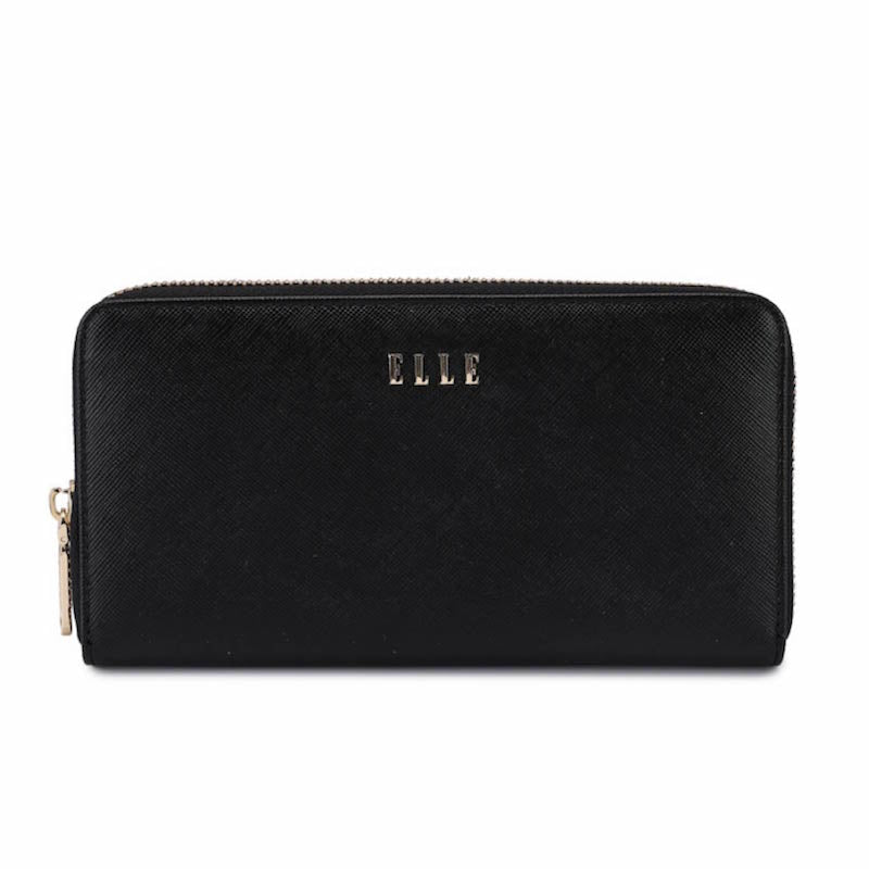 ELLE Ivy Zip Around long wallet in Black | Isetan KL Online Store