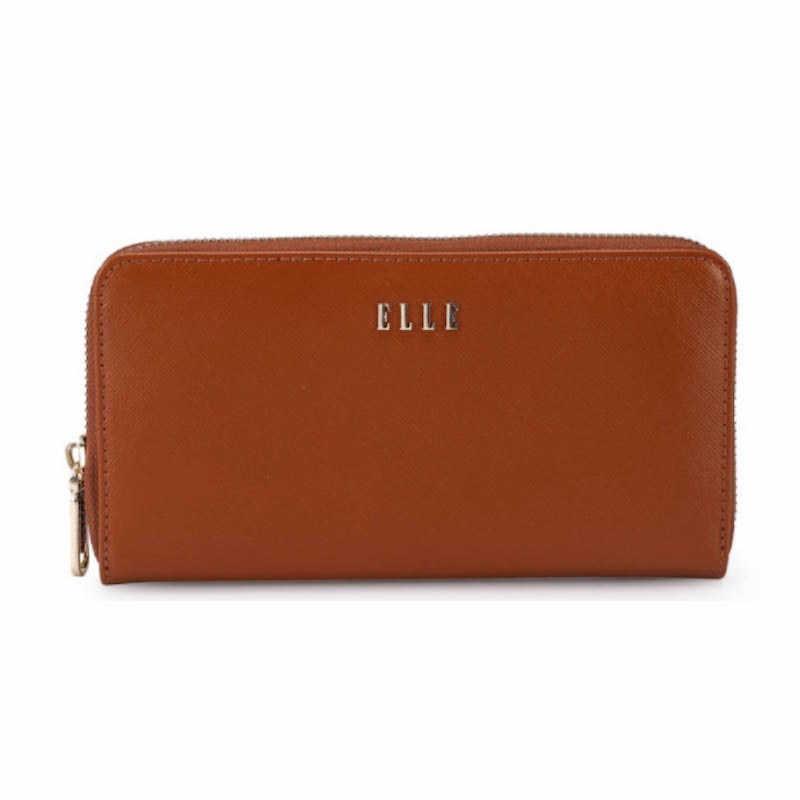 ELLE Ivy Zip Around long wallet in Brown | Isetan KL Online Store