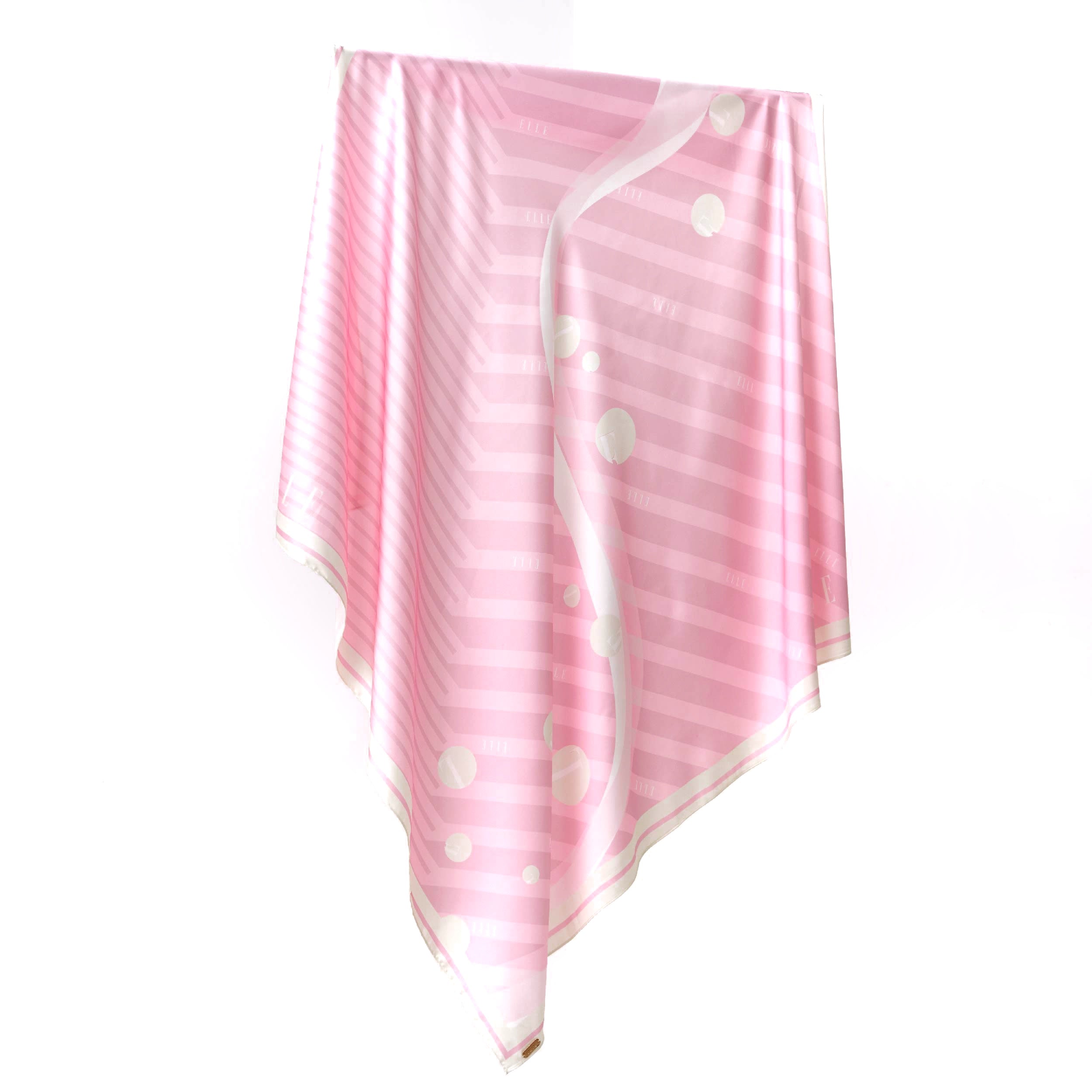 ELLE Polka E Square Scarf in Heavenly Pink | Isetan KL Online Store