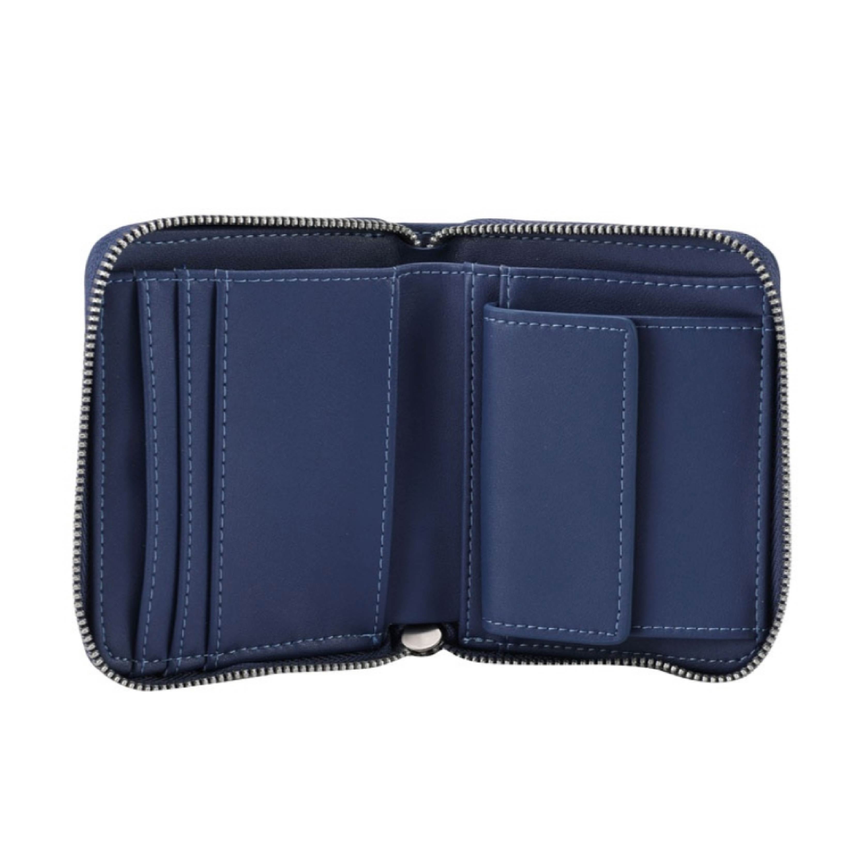 ELLE Rae short Zip around wallet in Blue | Isetan KL Online Store