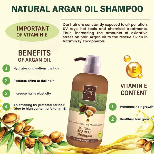 EYUP SABRI TUNCER Natural Shampoo - Argan Oil 600ml | Isetan KL Online Store