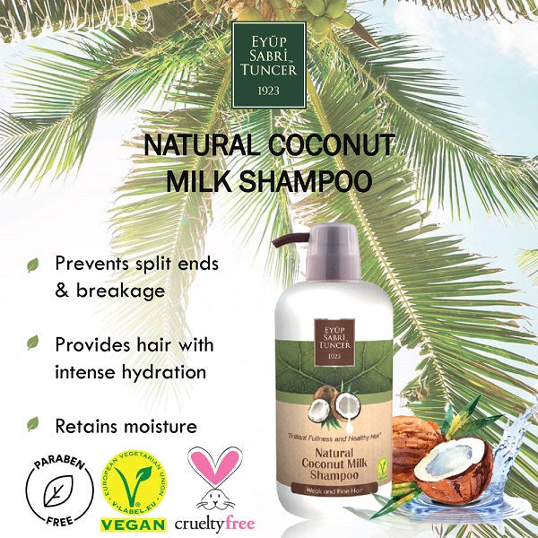 EYUP SABRI TUNCER Shampoo Natural - Coconut Milk  600ml | Isetan KL Online Store