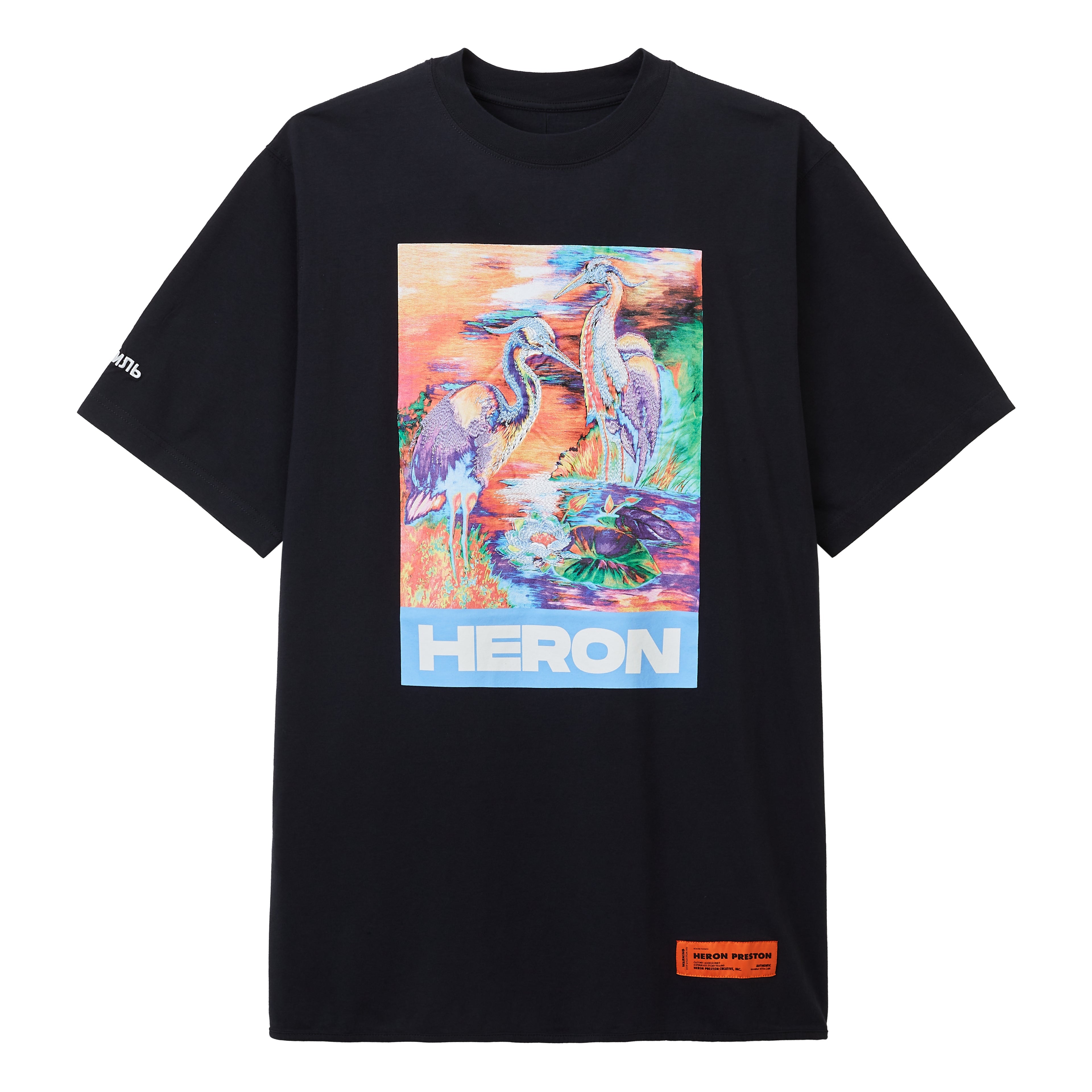 HERON PRESTON T-Shirt Over Heron Colors Black Multi | Isetan KL Online Store