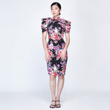 KHOON HOOI x CULTIVATION Fitted Dress With Detachable Cape (Black) | Isetan KL Online Store