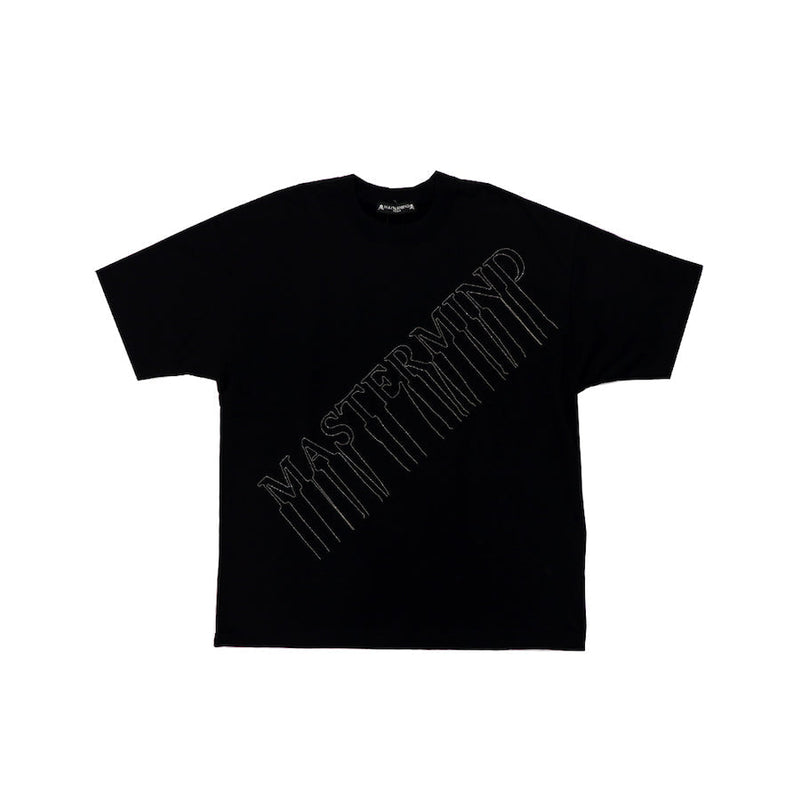 MASTERMIND WORLD Chain logo  back pile boxy fit Tee (BLACK) | Isetan KL Online Store