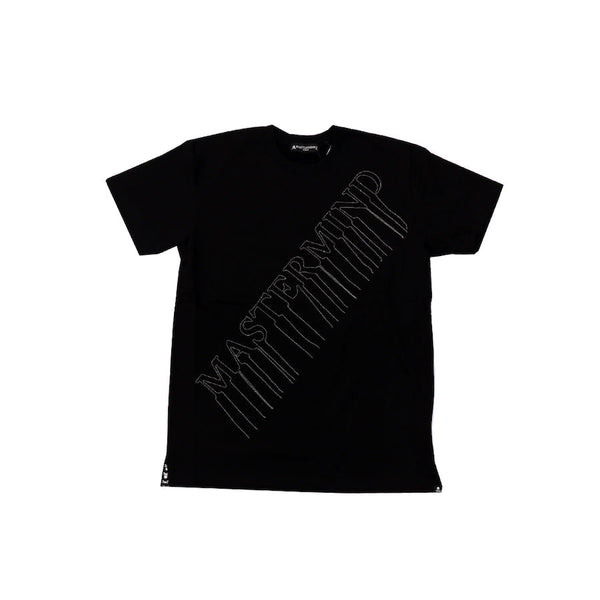 MASTERMIND WORLD Chain logo back pile regular fit Tee (BLACK) | Isetan KL Online Store