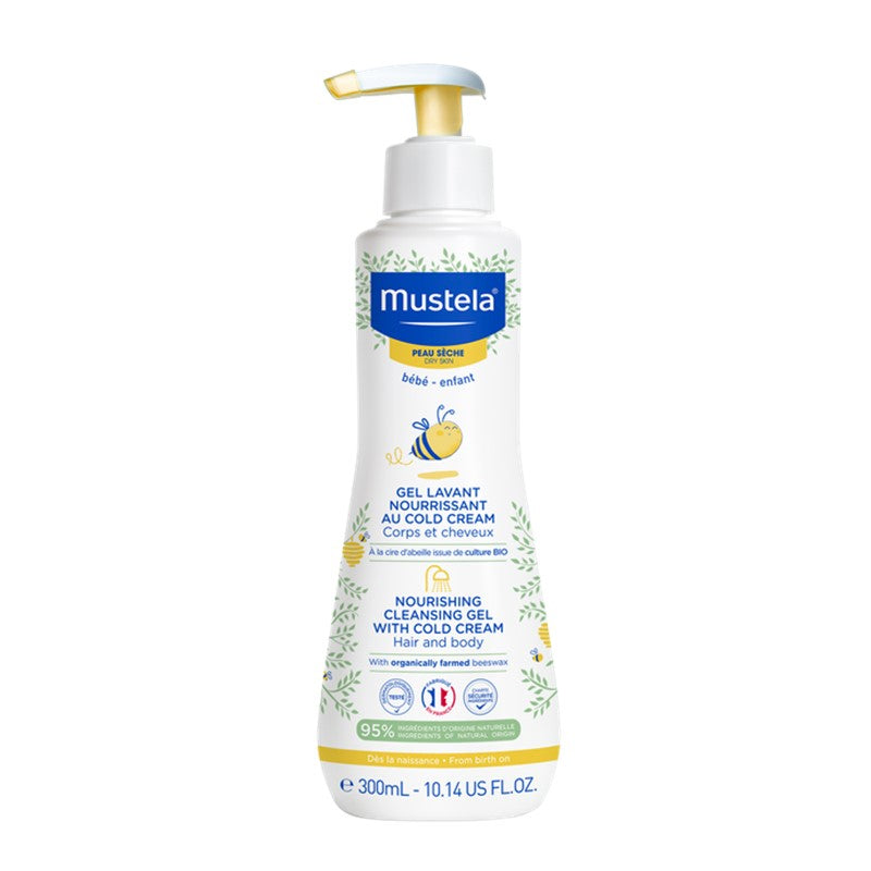 MUSTELA NOURISHING CLEANSING GEL WITH WITH COLD CREAM WITH ORGANICALLY FARMED BEESWAX 300ML | Isetan KL Online Store