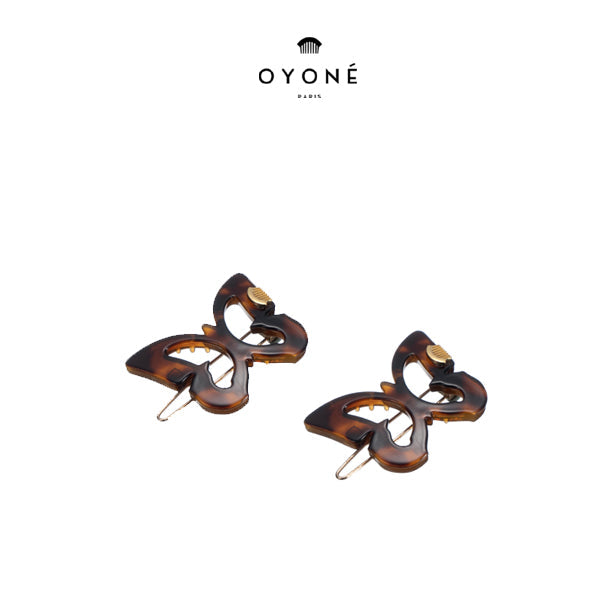 OYONE PARIS Classic Essential - Butterfly Snap Clip Pair (Tortoise) | Isetan KL Online Store