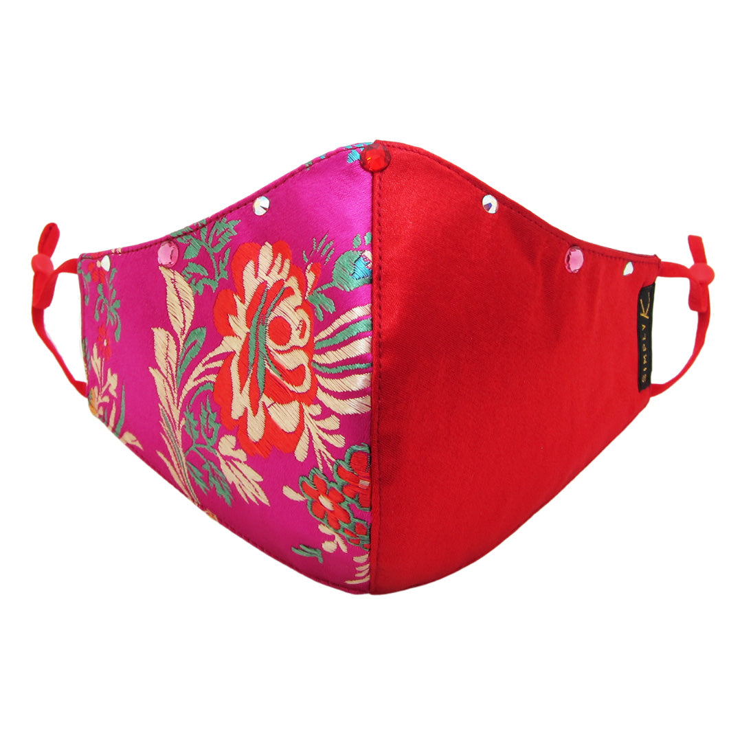 SIMPLY K Simply K Spring Garden Pink + Red Fashion Face Mask (Pink) | Isetan KL Online Store