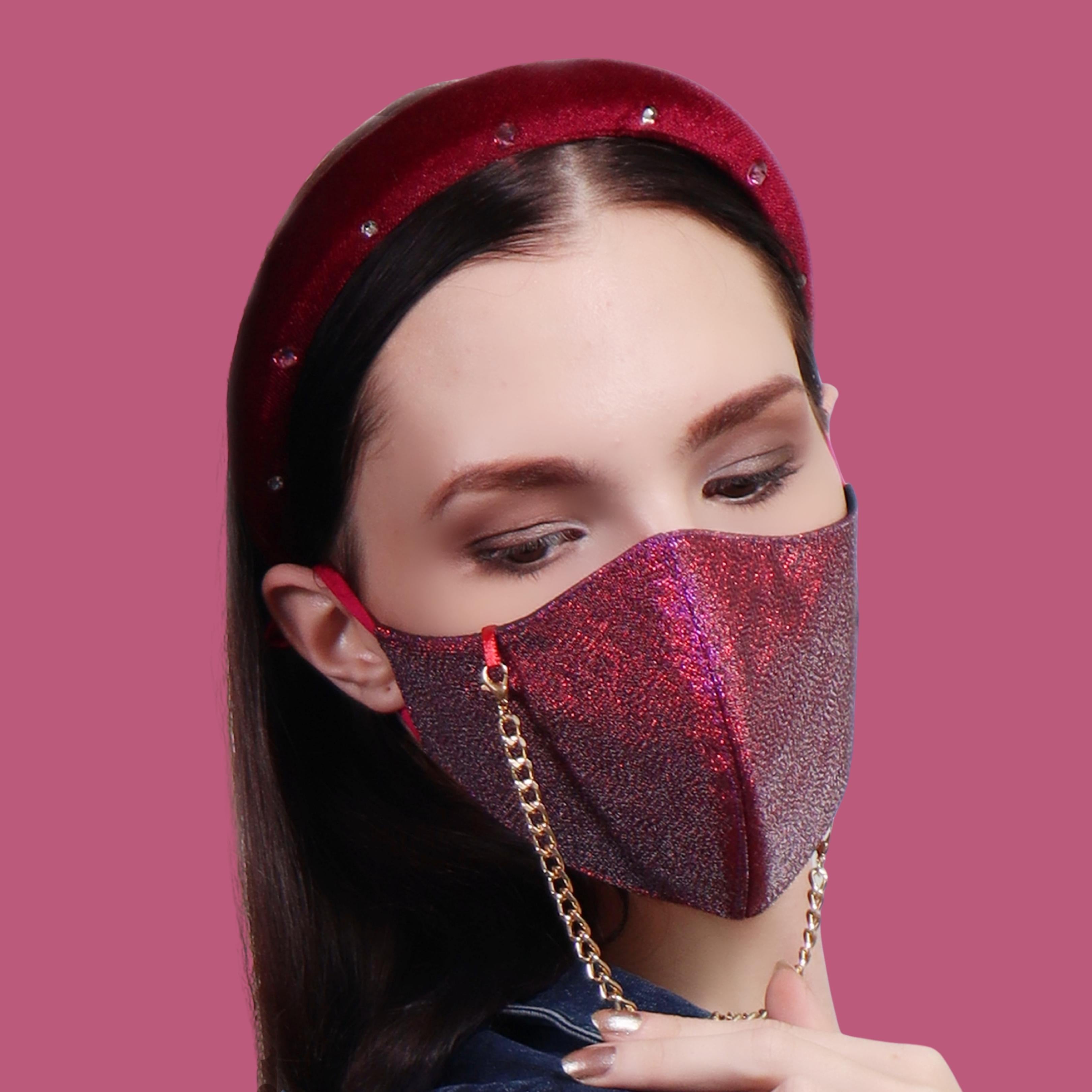 SIMPLY K Trenzy Red/Pink Fashion Face Mask | Isetan KL Online Store
