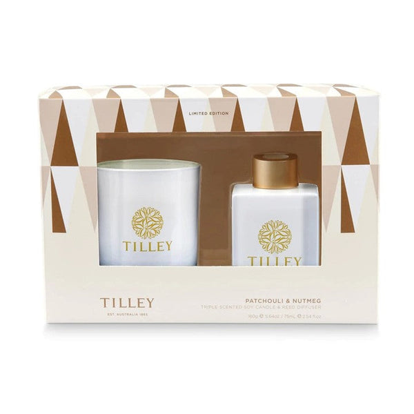 TILLEY Patchouli & Nutmeg Candle & Reed Gift Pack | Isetan KL Online Store
