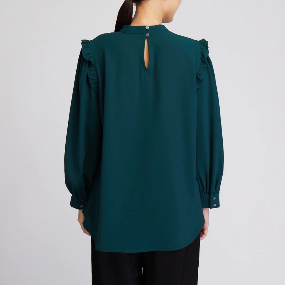 TOTAL WOMEN Ruffle Blouse (Green) | Isetan KL Online Store